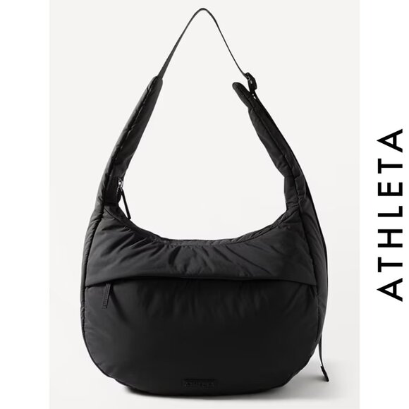 Athleta | NWT All About Medium Crossbody Hobo Bag, Black - Picture 2 of 5